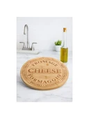 Bambu Peynir Sunum Tabağı Büyük Boy Kahvaltı Sunum Tahtası Bambu - 1