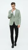 Plus Scorpion Haki Erkek İtalyan Kesim Blazer Ceket – Kol Yamali, Slim Fit, Şık ve Modern Tasarım thumbnail 2