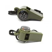 Çok Fonksiyonlu Düdük Pusula,  Kamp Termometre Acil Survival Dişli Düdük thumbnail 4