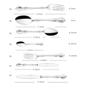 Emsan Royal 84 Parça 12 Kişilik Çatal Kaşık Bıçak Takımı Lüks Kutulu thumbnail 7