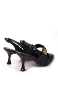 Papuç Sepeti 4005 Kadın 7,5 Cm Topuklu Arkası Açık Stiletto Ayakkabı thumbnail 5
