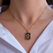 Çelik Kolye, Tarot Altın Kaplama Kadın Kolye K-132 thumbnail 3