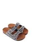 Pienn 20054 Kadın Anatomik Taban Tokalı - Taş Detaylı Günlük Terlik thumbnail 1
