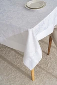 Damascus Beyaz Masa Örtüsü 160x220 cm thumbnail 4