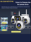 E5804 WİFİ Güvenlik Kamerası 4 Kameralı 20MP ULTRA HD PTZ Hareketli Sesli Gece Görüşlü Akıllı Kamera - 3