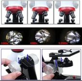 Eğitici Mikroskop Kiti Zoom Led Işıklı 100x 400x 1200x St1200x thumbnail 4