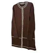 Kadın Çizgi Detay Düğmeli Hırka thumbnail 5