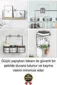4 Adet Ultra Güçlü Suya Dayanıklı İz Bırakmaz Şeffaf Mutfak Banyo Tablo Raf Ayna Tutucu Askı Kanca thumbnail 4