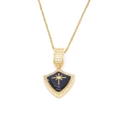 Çelik Kolye, Kuzey Yıldızı Kolye, Altın Kaplama Kadın KolyeK-125 thumbnail 1