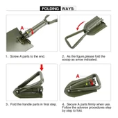 Profesyonel Portatif Katlanabilir Kürek ( Orta Boy 59 Cm ) thumbnail 7