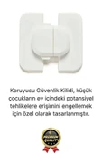 Özel Tasarım Buzdolabı Çekmece Pencere Dolap Sabitleyici Bebek Çocuk Koruyucu Güvenlik Kilidi 4 Adet - 2