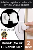 Özel Üretim Çekmece Buzdolabı Dolap Pencere Sabitleyici Bebek Çocuk Koruyucu Güvenlik Kilidi 2 Adet thumbnail 1