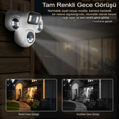 E5804 WİFİ Güvenlik Kamerası 4 Kameralı 20MP ULTRA HD PTZ Hareketli Sesli Gece Görüşlü Akıllı Kamera - 7