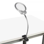 2.5x130 Mm 5x24 Mm Led Aydınlatmalı Büyüteç,masa Üstü Metal Hortum Mandallımg15124c - 7