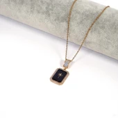 Çelik Kolye, Kuzey Yıldızı Kolye, Altın Kaplama Kadın Kolye K-124 thumbnail 2