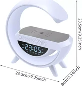 Concord Sr-S10 Kablosuz Şarj Standı Rgb Ledli Dijital Saatli Alarmlı Radyolu Bluetooth Hoparlör - 2