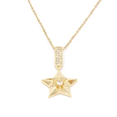 Çelik Kolye, Altın Kaplama Yıldız Kolye, Kadın Kolye K-103 thumbnail 1
