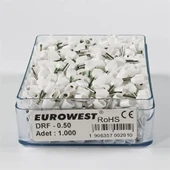 Eurowest 2x0,50mm Beyaz Çift Girişli İzoleli Yüksük ( 1 Kutu 1000 Adet ) thumbnail 1