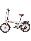 Alba Fold 2 36V 7.8AH 20 Jant Katlanır Elektrikli Bisiklet Beyaz NFC 2025 el gazlı thumbnail 3