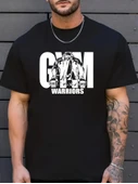 Sporda Günlük Hayata Giyilebilir GYM Baskılı Oversize Bisiklet Yaka Erkek T-shirt - Siyah thumbnail 1