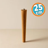 Sehpa Masa Ayağı Ham Doğal Ahşap Kahverengi Boyalı Mobilya Kanepe Modern Bohem Ayakları 25 cm thumbnail 1