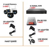 XCAMPRO 8 Kameralı 20MP NVR Güvenlik Kamerası Seti (256GB SSD Dahil) – 4K AOV PTZ Kontrol 7/24 Kayıt - 8