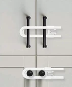 Bebek Çocuk Çekmece Ve Dolap Koruma Raylı Güvenlik Sistemi Emniyet Kilidi - 2