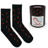 Pepper Socks Desenli Unisex Soket Çorap - 1