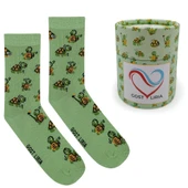 Tortoise Socks Desenli Unisex Soket Çorap - 1