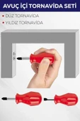 2'li Avuç Içi Tornavida Seti Düz Yıldız thumbnail 2