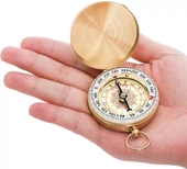 Yuvarlak Sarı Metal Kasa Su Geçirmez Fosforlu Dayanıklı Pusula G50 thumbnail 6