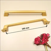 Ay-Az Kulp Kürdevan 160MM Modern Şık Metal Mat Altın Mutfak Banyo Dolap Çekmece Kulpu thumbnail 5