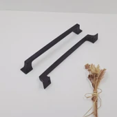 Ay-Az Kulp Kürdevan 160MM Modern Şık Metal Siyah Mutfak Banyo Dolap Çekmece Kulpu thumbnail 2