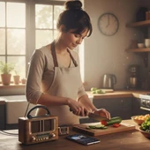 Küçük Mini Boy Retro Ahşap Tasarım Bluetooth Hoparlörlü Radyo – FM/AM Destekli, Şarjlı ve Taşınabilir Radyo NS-8108 (536 thumbnail 2