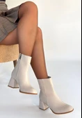 Tendy Bej Cilt Topuklu Bot thumbnail 1