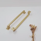 Ay-Az Kulp Kürdevan 160MM Modern Şık Metal Mat Altın Mutfak Banyo Dolap Çekmece Kulpu thumbnail 3