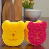 Technow Sponge Çift Taraflı Gülen Yüz Çok Amaçlı Sihirli Bulaşık Süngeri  2 Adet thumbnail 2