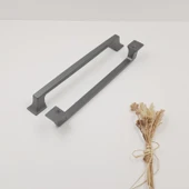 Ay-Az Kulp Kürdevan 160MM Modern Şık Metal Füme Mutfak Banyo Dolap Çekmece Kulpu thumbnail 3