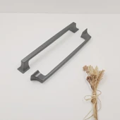 Ay-Az Kulp Kürdevan 160MM Modern Şık Metal Füme Mutfak Banyo Dolap Çekmece Kulpu thumbnail 1