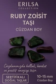 Sertifikalı Ruby Yakutlu Zoisit Taşı Kütle 10-15 mm – Bereket Tutku ve Denge Taşı thumbnail 2