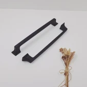 Ay-Az Kulp Kürdevan 160MM Modern Şık Metal Siyah Mutfak Banyo Dolap Çekmece Kulpu thumbnail 1