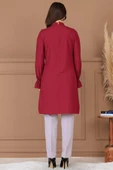 Asel Tunik Pantolon İkili Tesettür Takım Bordo thumbnail 4