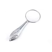 Gümüş Renkli 45mm Cam Lens, Zarif Tasarımlı Metal Büyüteçmg181558 - 1