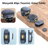 Plentiful Mıknatıslı Kablosuz Yaka Mikrofonu Çift Mikrofon iPhone 16 ile Uyumlu Type-C/lightning Portlu Telefon Pc Tablet Video Kayıt thumbnail 6