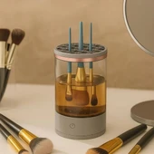 USB Şarjlı Makyaj Fırçası Temizleyici Aparat Hızlı Kurutmalı, Çok Yönlü Fırça Temizleyici (5365) thumbnail 1