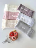 Sarra Mysoft Etamin Havlu Ve Kanaviçe İşlemelik - Krem - 30-50 - 4
