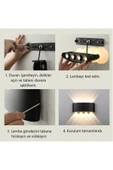 15 W İki Yönlü Led Duvar Aplik - Gün Işığı (3000K) - Siyah - IP44 - CT-8013G thumbnail 7