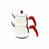 MİNİ 2LT KÜÇÜK BOY KÜRE ÇELİK ÇAYDANLIK SETİ - ÜST: 0.75LT - ALT: 1.4LT (5365) thumbnail 2