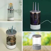 USB Şarjlı Makyaj Fırçası Temizleyici Aparat Hızlı Kurutmalı, Çok Yönlü Fırça Temizleyici (5365) thumbnail 5