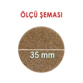Yapışkanlı Yuvarlak Keçe Masa Sandalye Parke Zemin Ayak Koruyucu Kaydırmaz Keçesi 35 mm (18'Lİ PAKET) thumbnail 2